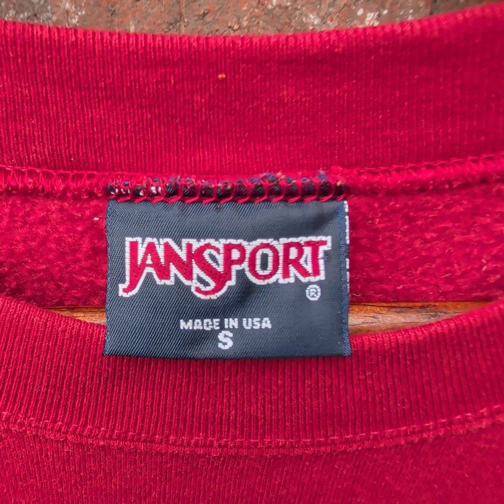 JanSport Sweatshirt Men Small Red Dick Simon Trucking Graphic 90s Made in USA - Picture 3 of 5
